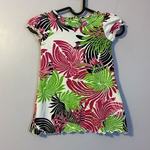 Mallory May Tropical Floral Colorful Dress with Rhinestone Accents size 4